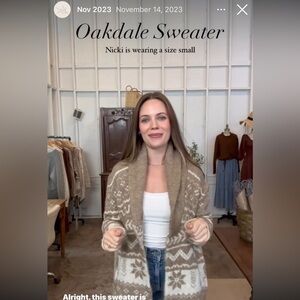 Neuflora Oakdale Sweater NWOT